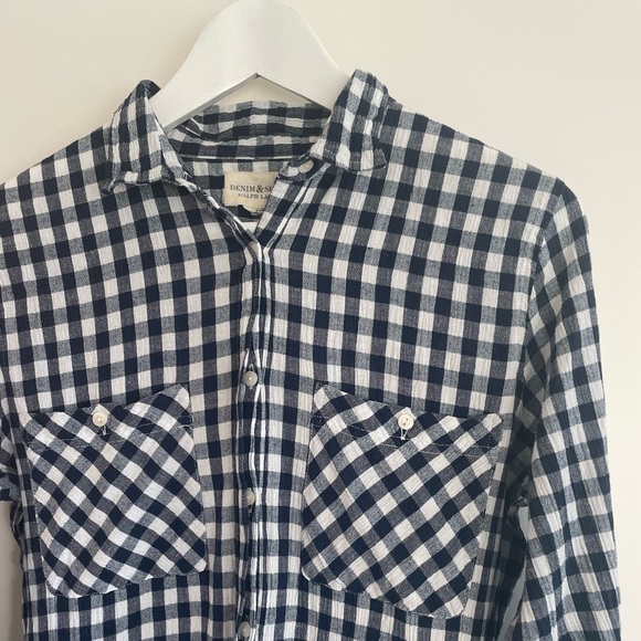 Ralph Lauren Blue & White Gingham Romper - Size Medium - Picture 2 of 3